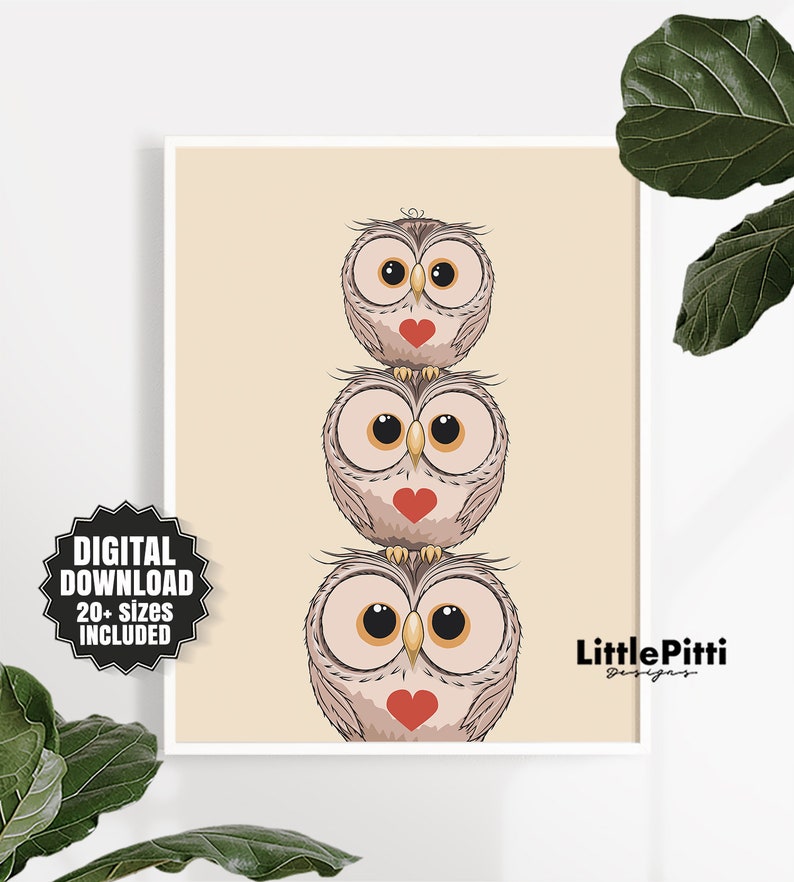 Owl nursery art owl nursery decor nursery wall art woodland Etsy