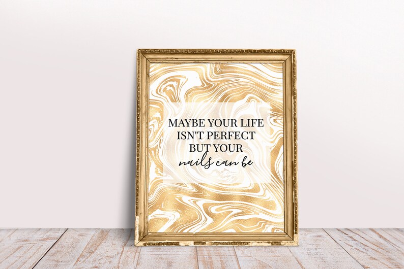 Nail Salon Ideas Decor Nail Quote Printable Nail Artist Etsy