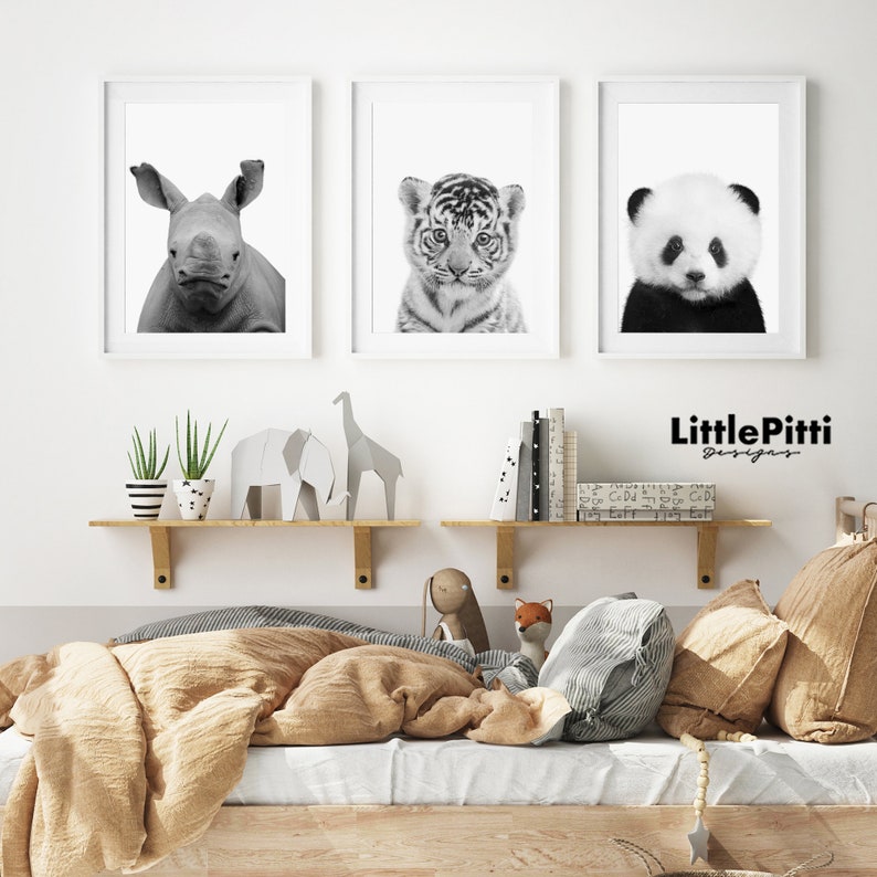 Safari nursery print rhino wall art baby rhino print safari Etsy