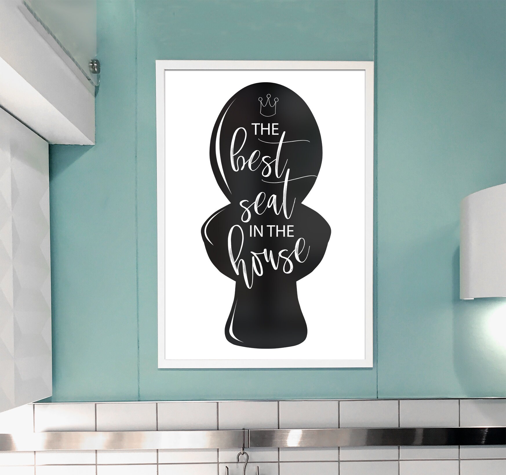 Funny bathroom art The best seat in the house printable wall Etsy