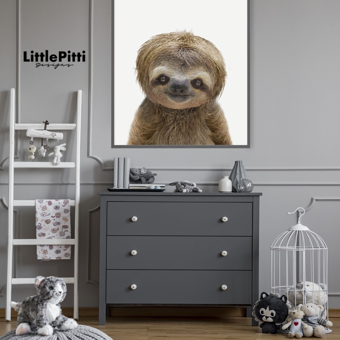 Nursery Decor Baby Sloth Print Sloth Art Cute Baby Animal | Etsy