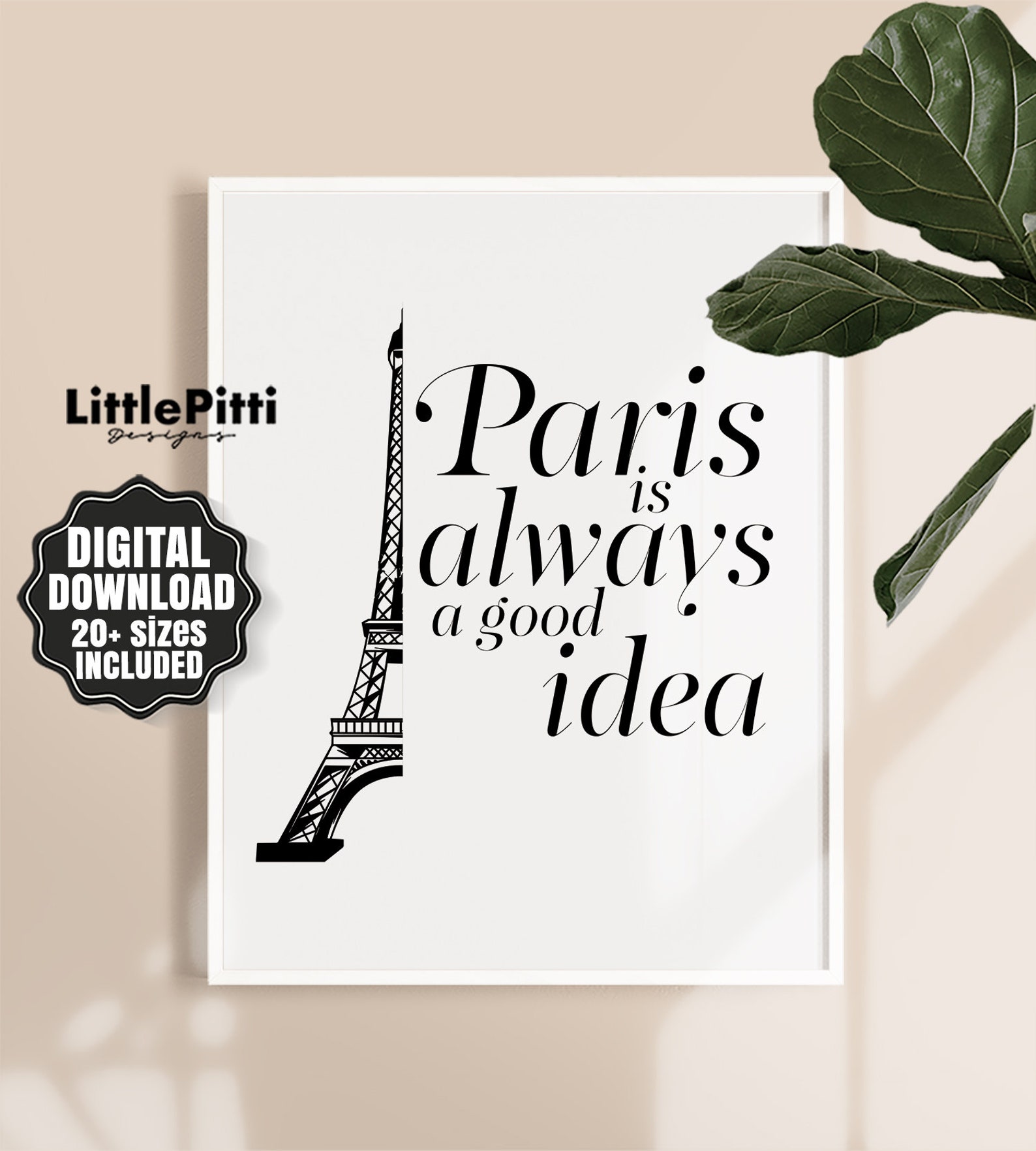 Paris is Always a Good Idea Printable Art Paris French Etsy