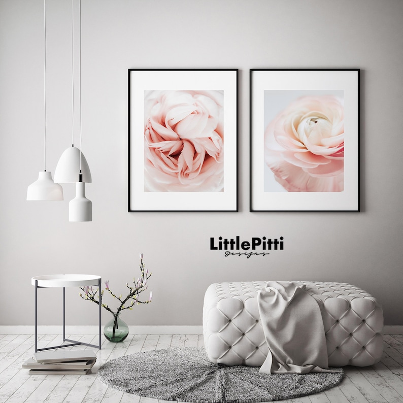 Soft Wall Decor Powder Room Print Pink Wall Art Pastel Art