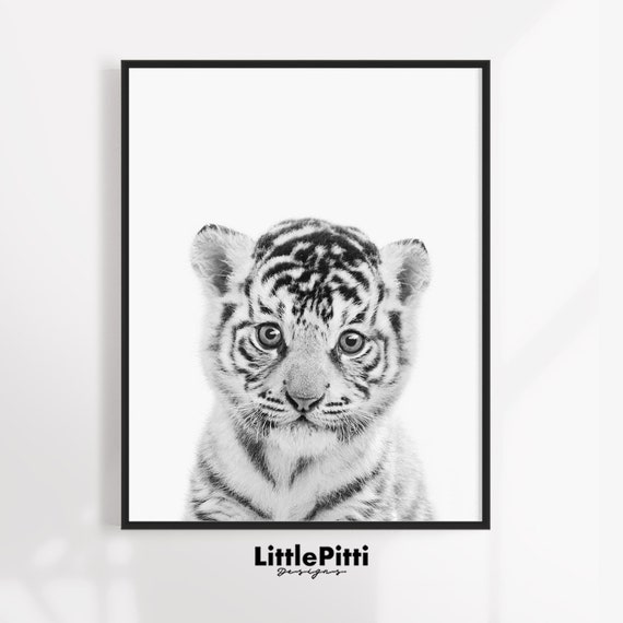 Beautiful Matted White Tiger /& Cub Foil Art Print~Affordable Art~8x10 Animal