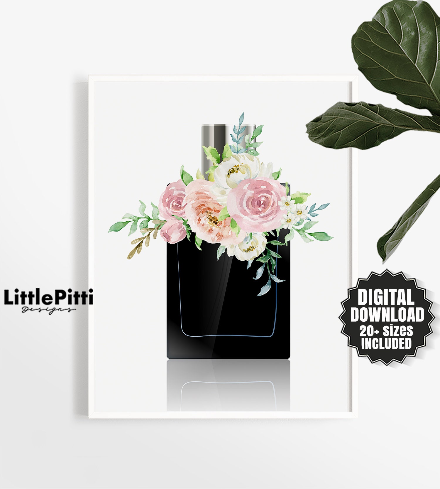 Perfume bottle print perfume printable fashion wall art | Etsy