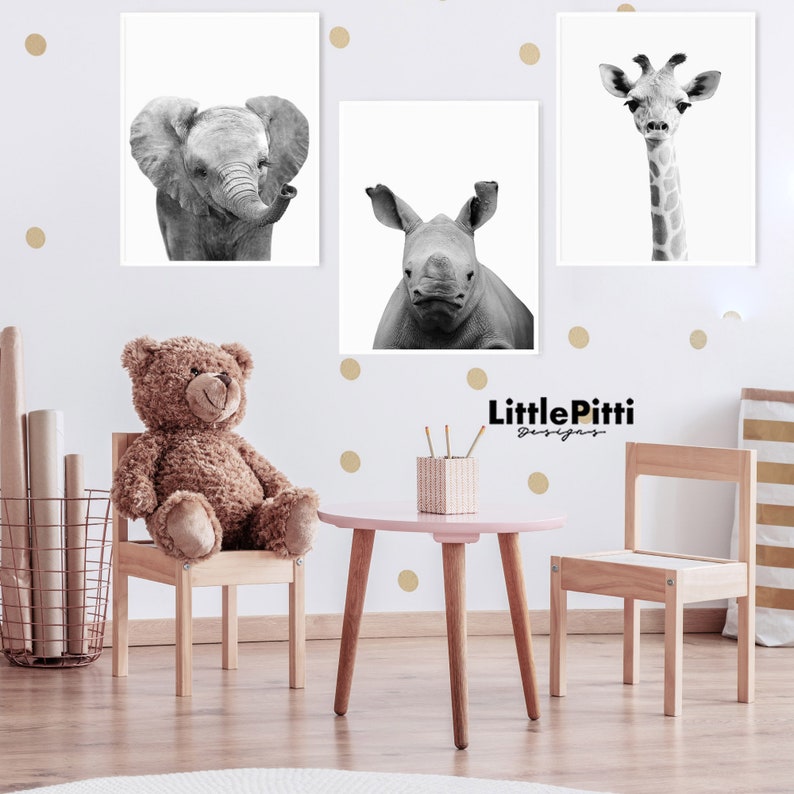 Safari nursery print rhino wall art baby rhino print safari Etsy