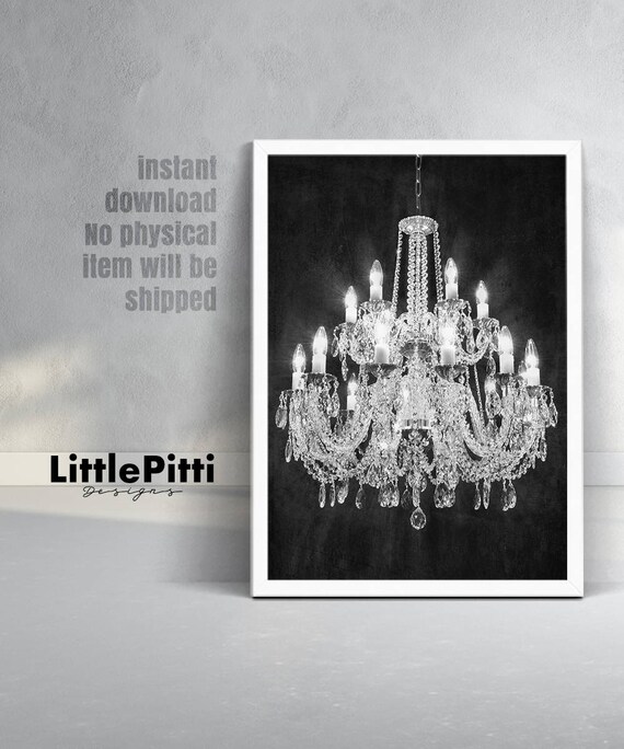 Chandelier Print Fashion Poster French Decor