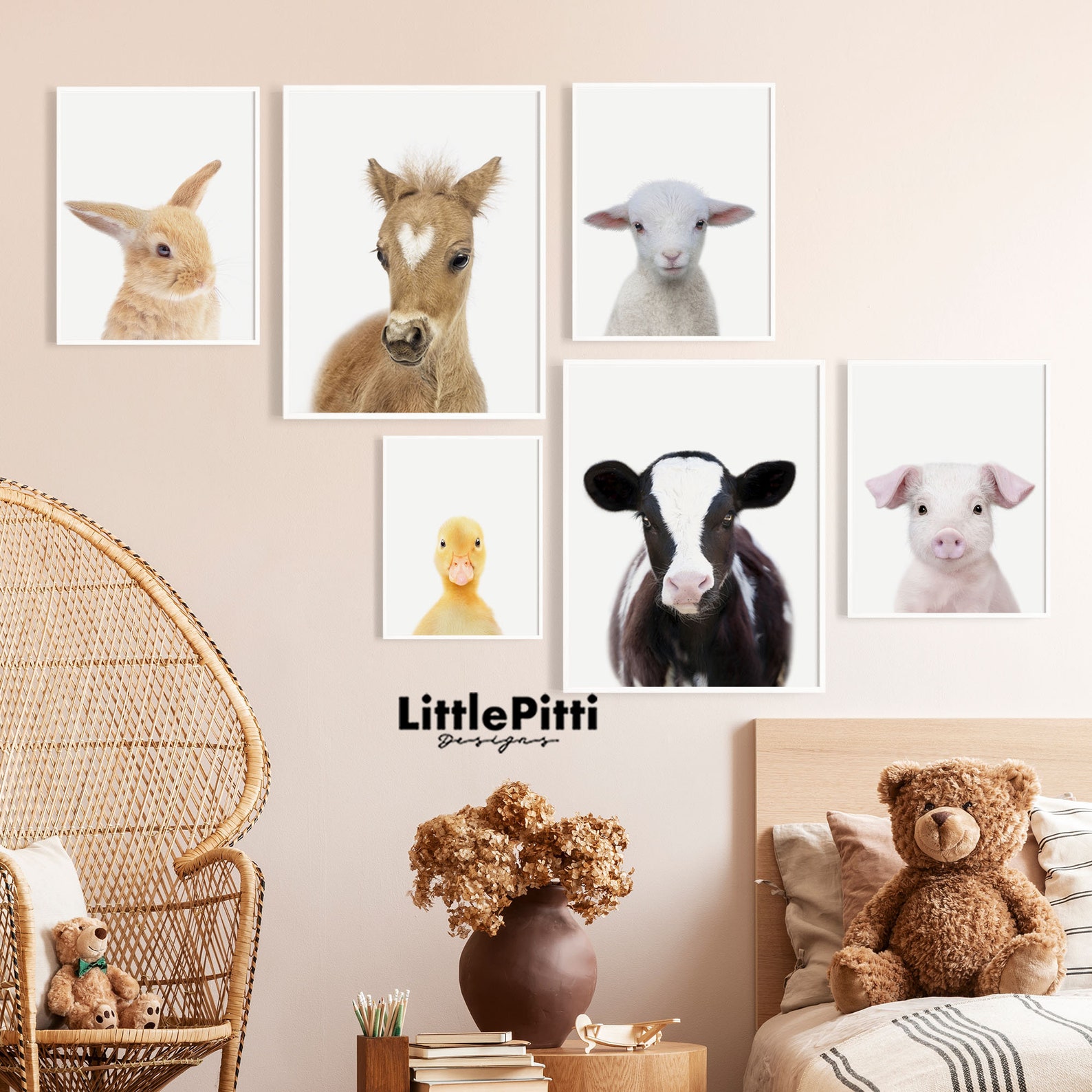 Farm animal nursery decor farm nursery prints foal lamb Etsy