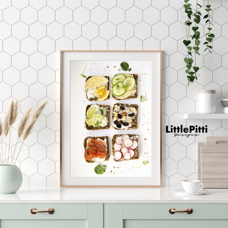 Food Photography Sandwich Poster Kitchen Wall Art Home Etsy