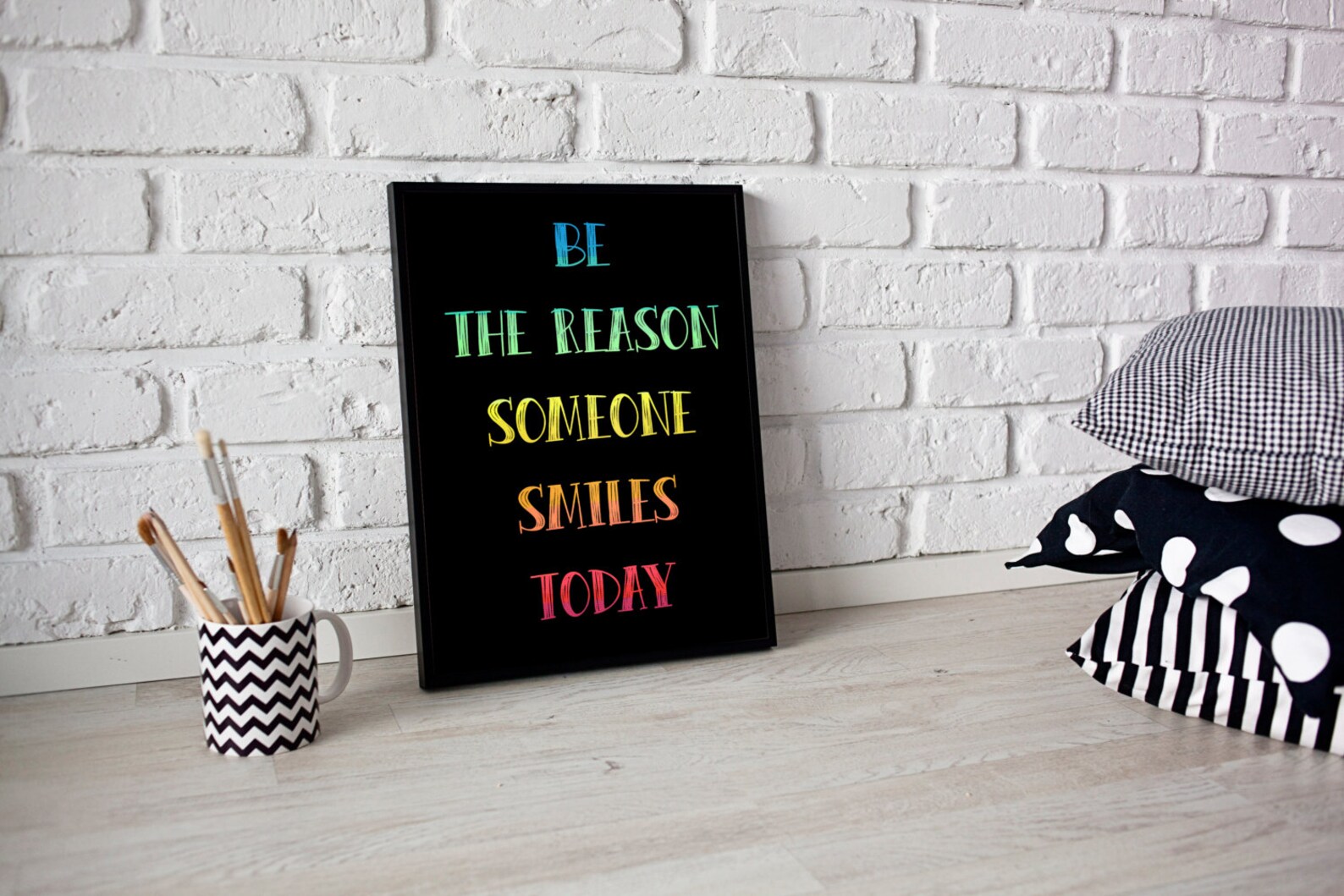 Sei Der Grund Warum Heute Jemand Lächelt Bunte Zitat Druck. Sei der Grund warum jemand heute lächelt. | Etsy