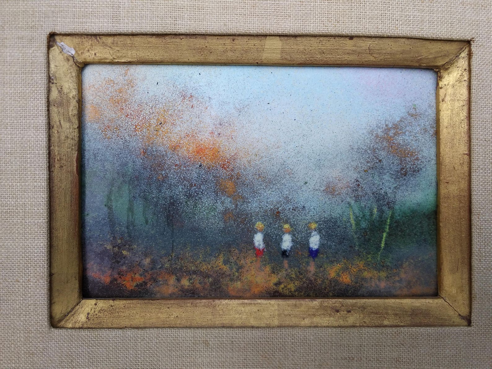 Signed Max Karp Original Enamel baked on Copper Painting Etsy