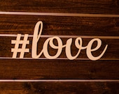 Love wooden sign, Lasercut, cutout, wedding decoration, natural, Valentine's day, anniversary, birthday, door decor, Living room