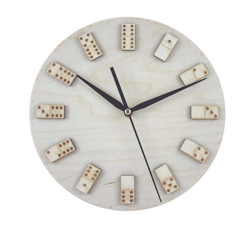 Domino Wall Clock, Nursery Wood Clock, Children Clock, Baby Room Wall