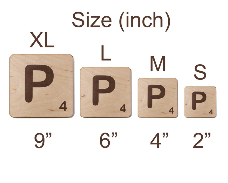 Large Letter Tiles Wall Decor in 3 Different Sizes Oversized Etsy