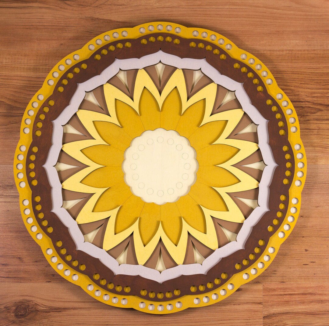 Layered Wooden Mandala Wall Art, Home Decor, Energizing, Modern