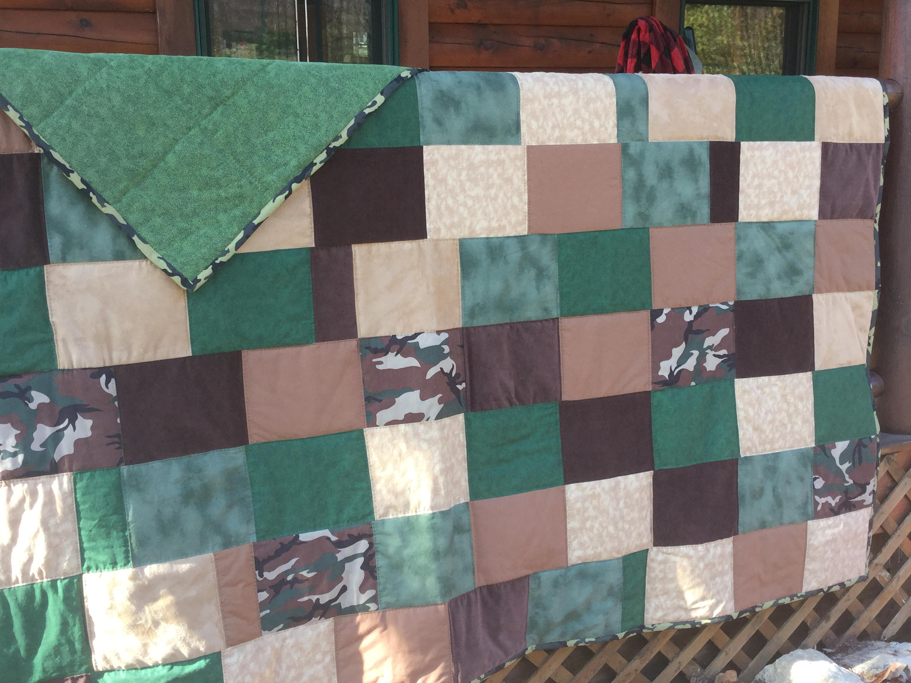 Masculine Quilt Mans Quilt Camo Quilt Hunters Quilt Etsy