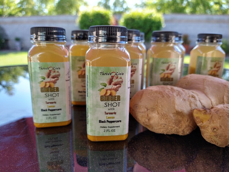 GINGER SHOT with Turmeric Lemons & Black Pepper 2oz 6 pack Etsy