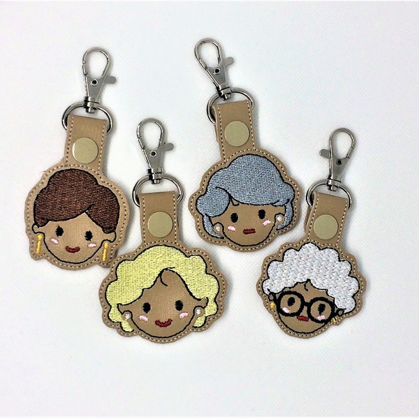 Golden Girls key chains, bag tags