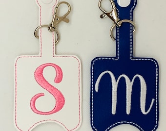 Hand Sanitizer Holder with Initial (Kailee Font)