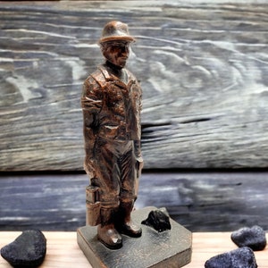 Vintage Coal Miner Statue Coal Mine Souvenir