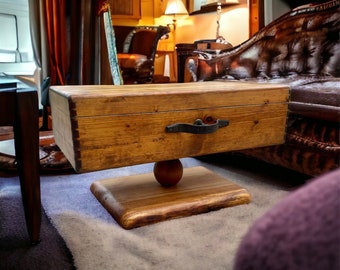 Mesa de centro de madera única Mesa de maleta antigua Mesa auxiliar de baúl