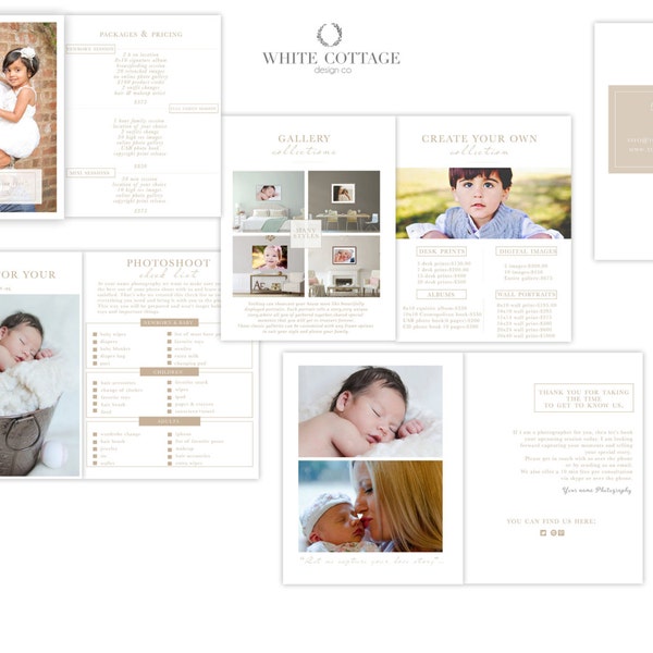 Family Newborn  Photography Style Guide-Pricing Guide-Studio Photography Session Magazine-Baby Lifestyle Session Design