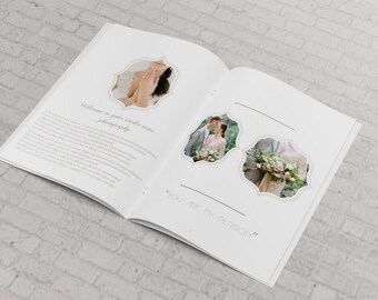 HUGE SALE! Modern Wedding Photographer Magazine-Studio Magazine Template-Client Presentational Portfolio-Instant download-By whit