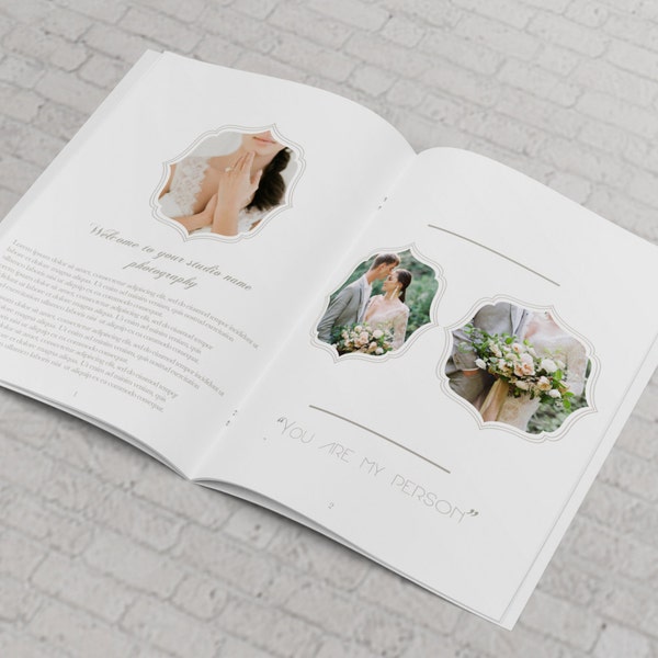 HUGE SALE! Modern Wedding Photographer Magazine-Studio Magazine Template-Client Presentational Portfolio-Instant download-By whit