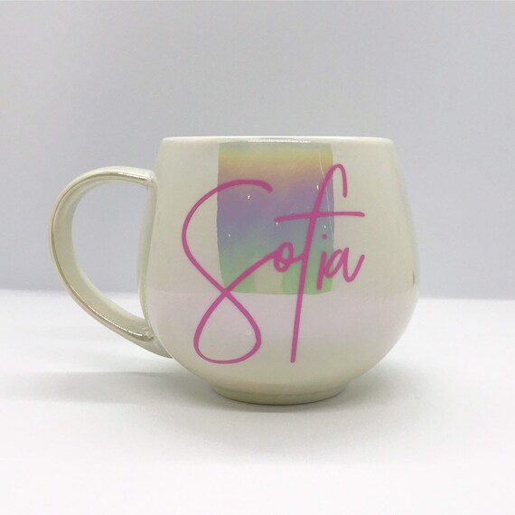 Personalised Mug Iridescent Name Mug Easter Gift Etsy