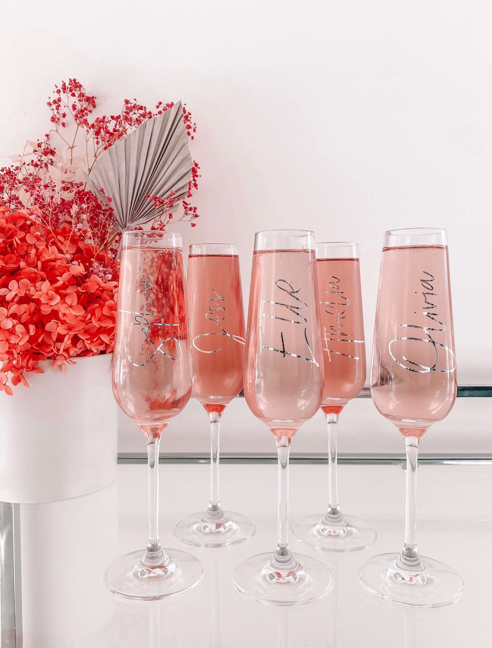 Personalised Champagne Glasses Champagne Flute Bridesmaid Etsy