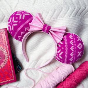 Pink + Lila Upcycling Top Disney Minnie Ohren, Micky Ohren, Disney Ohren, Daisy Duck Bounding, Rapunzel, Dornröschen