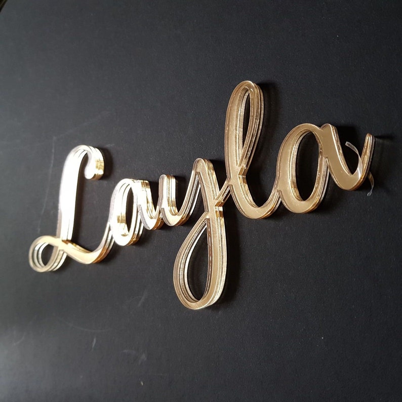Acrylic Name Signs Decorative Acrylic Names Wall Name Etsy
