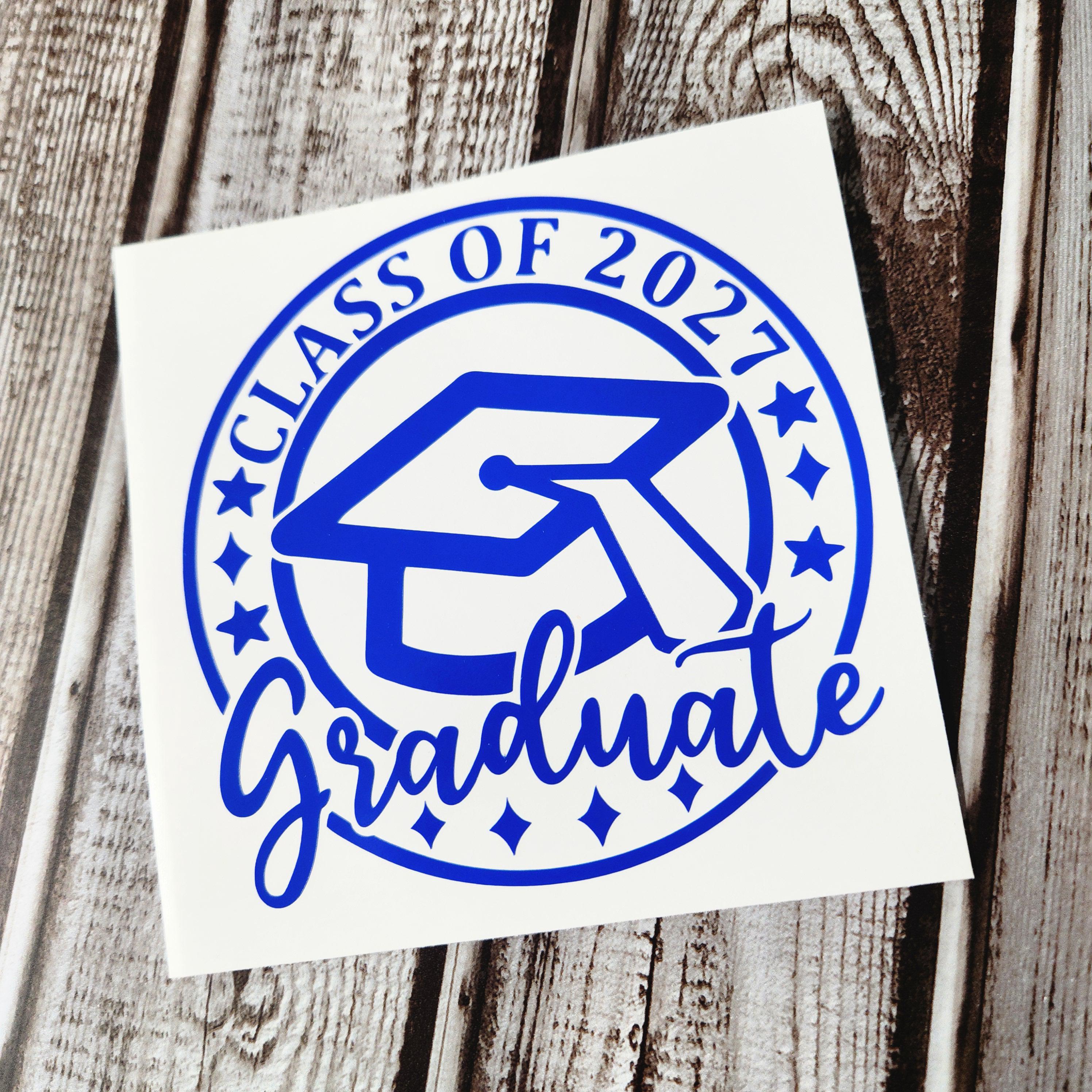 Class of 2027 Vinyl Adhesive Decal Sticker, Graduation Decal, Grad ...