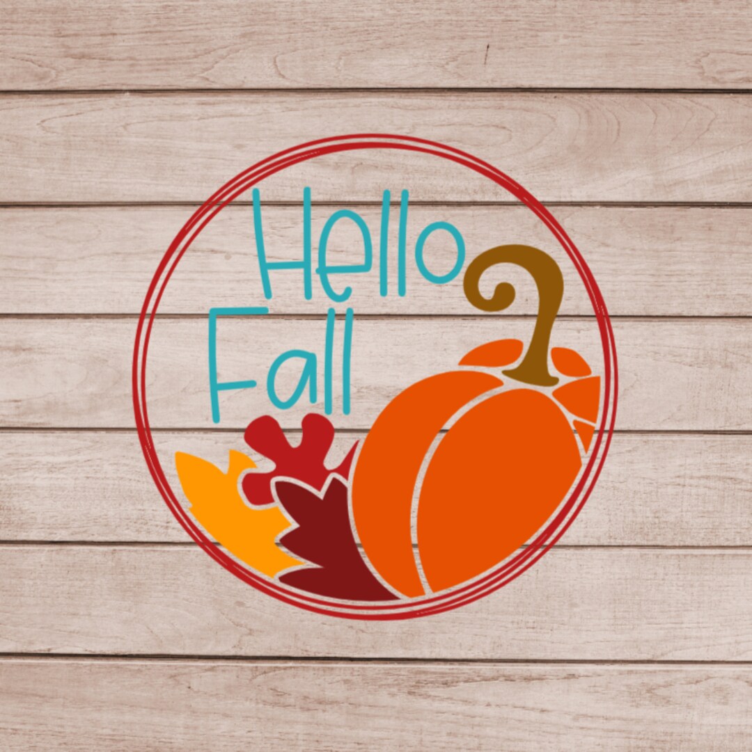 Hello Fall Vinyl Decal Sticker DIY Fall Decoration Fall - Etsy