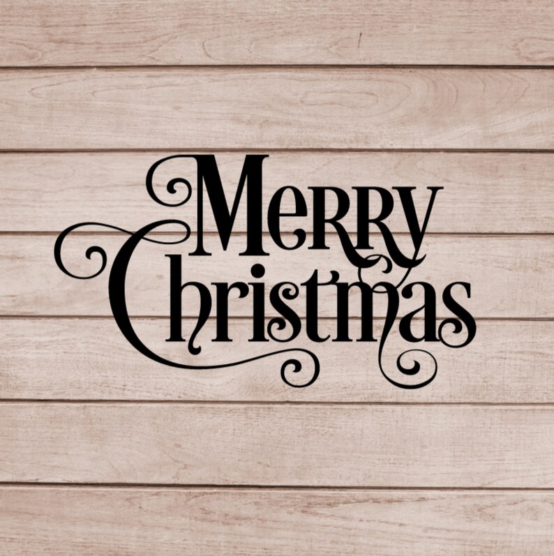 Merry Christmas Decal Christmas Vinyl Decal Holiday Decals Etsy