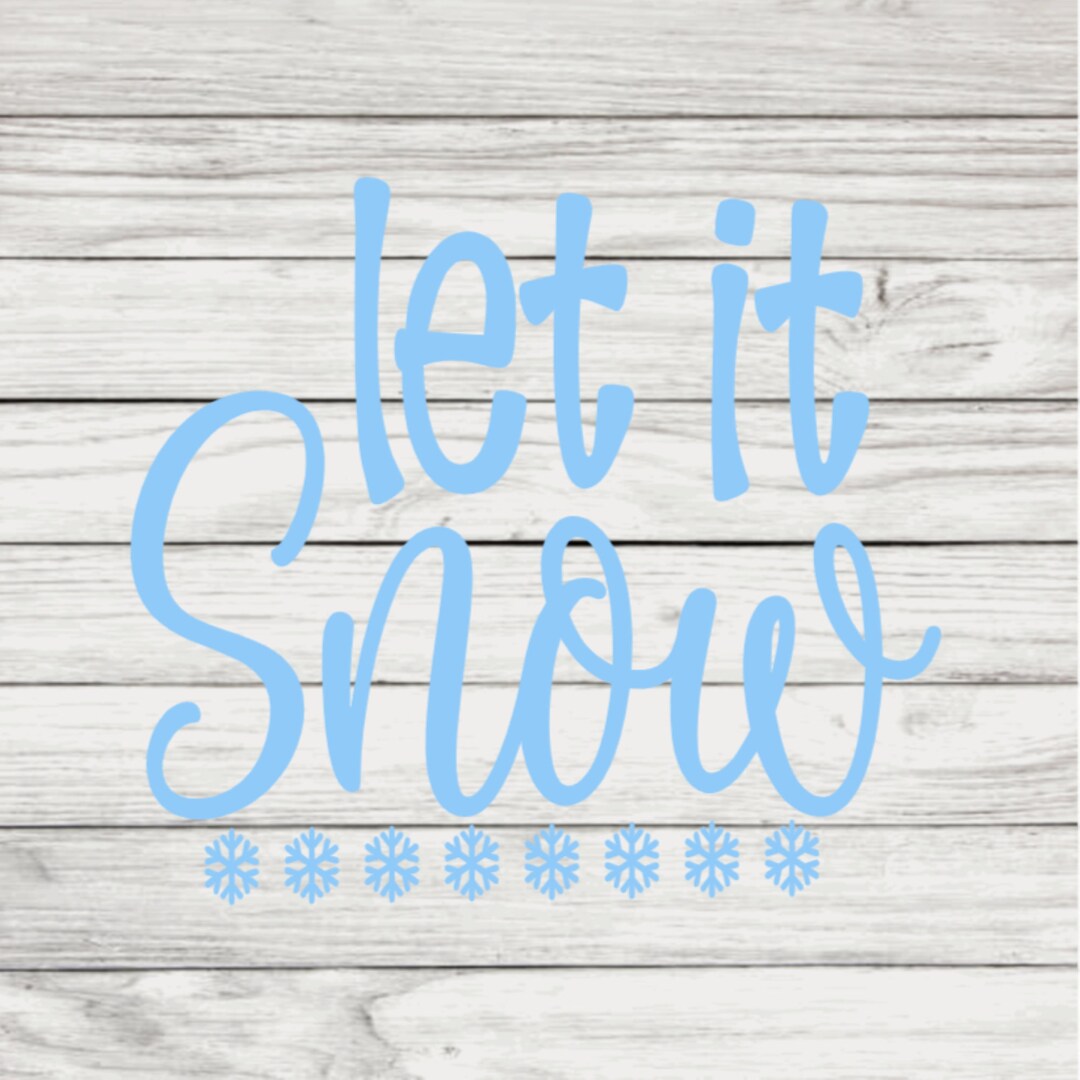 Let It Snow Decal Sticker Merry Christmas Decal Sticker - Etsy