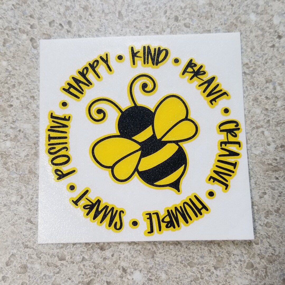Bumble Bee Vinyl Decal, DIY Projects, Tiered Tray Decor, Car Decal, Car or Truck Decal, Tumbler