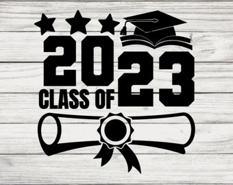 Class Of 2023 Vinyl Adhesive Decal Sticker, Graduation Decal, Grad Party, Graduation Decor, Graduation Sticker