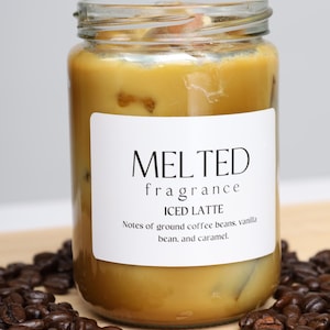 Candela al latte freddo / Cera in gel con base di cera di soia profumata al caffè / Candela decorativa / Candela al caffè / Profumo al latte / Amanti del caffè / Regalo