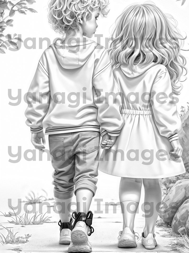 Big Brother Coloring Pages in Grey Tones - Etsy