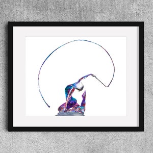 The gymnast - Fine Art  Print watercolor painting - Gymnastics gift
