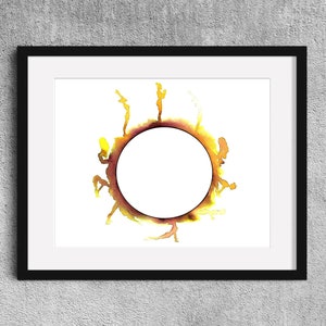 Follow the sun - Sun salutation art- Surya Namaskara- Fine Art Print watercolor - Yoga gift - Sun salutation gift - Yoga practice painting