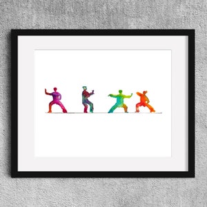 Stillness - Tai chi watercolor painting - Quigong art - Tai chi painting - Tai chi gift - Martial art