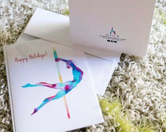 Twizler Biglietto Di Auguri Umoristico Per Donna - Pole Dance Non Apprezzata Con Busta Rossa