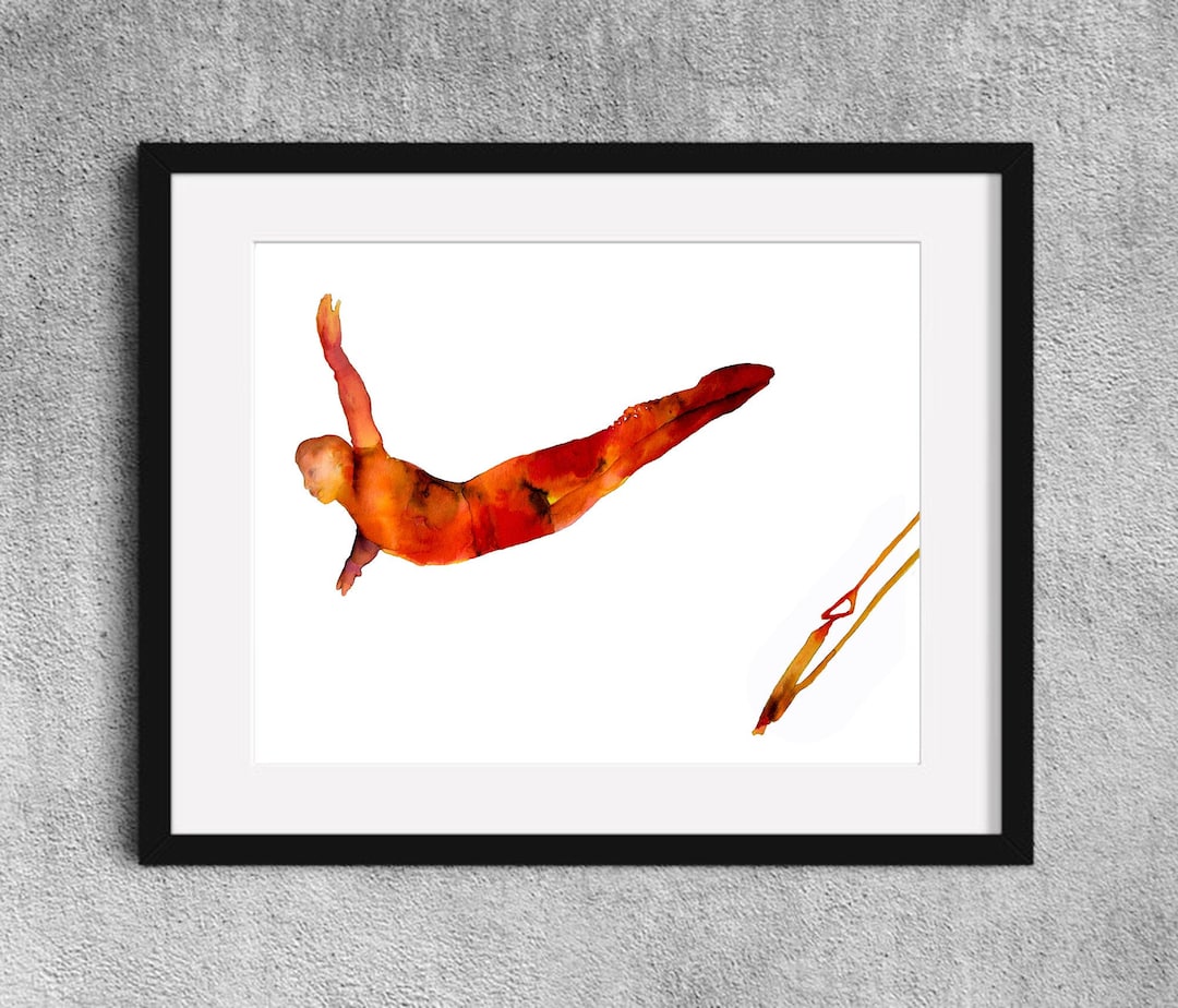 The Layout Trapeze Circus Art Fine Art Print Watercolor Etsy