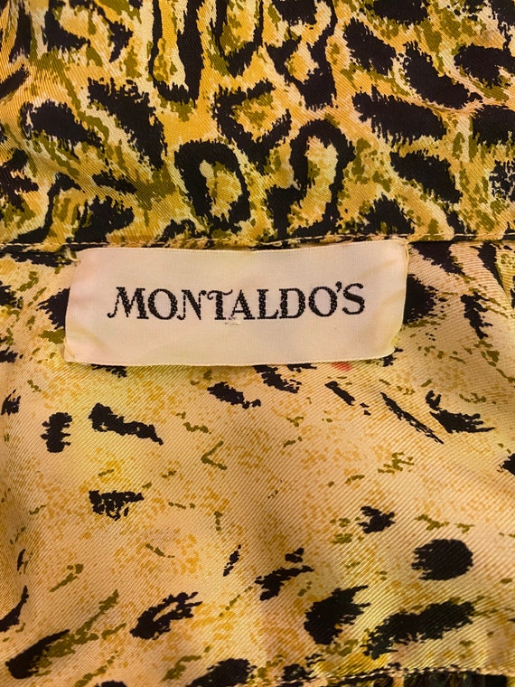 Vintage 1960’s-70’s MONTALDO Leopard Spot Silk Dr… - image 6