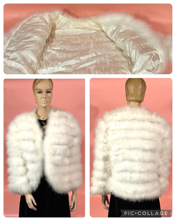 Amazing Vintage 1960’s GORGEOUS Women’s White Ostr