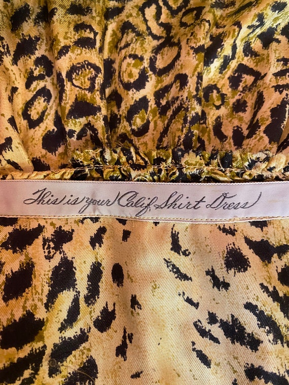 Vintage 1960’s-70’s MONTALDO Leopard Spot Silk Dr… - image 3