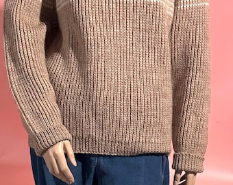 Vintage 80's 90's Lands End Irish Cable Fishermen Wool Silk