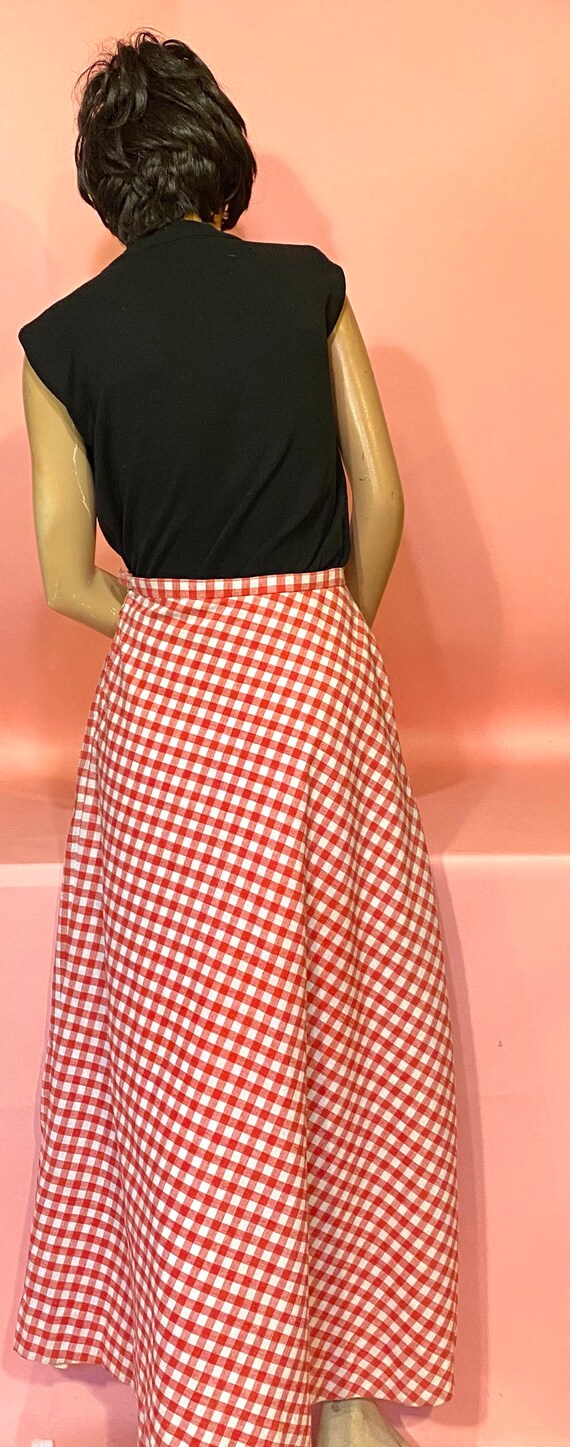 Vtg 60s70s BEVERLY PAIGE MAXI Skirt Red & White Checked Picnic Table  Design Cut on the Bias Beautiful Cotton Lined in White Rayon Size S - Etsy